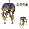 Elephant Umbrella Door Hanging Rajasthani Wall Window Feng Shui Hanging Handicraft Traditional Ethnic Latkan Toran with Tokri for Home Office Decor Decorative Ornament Party Decor